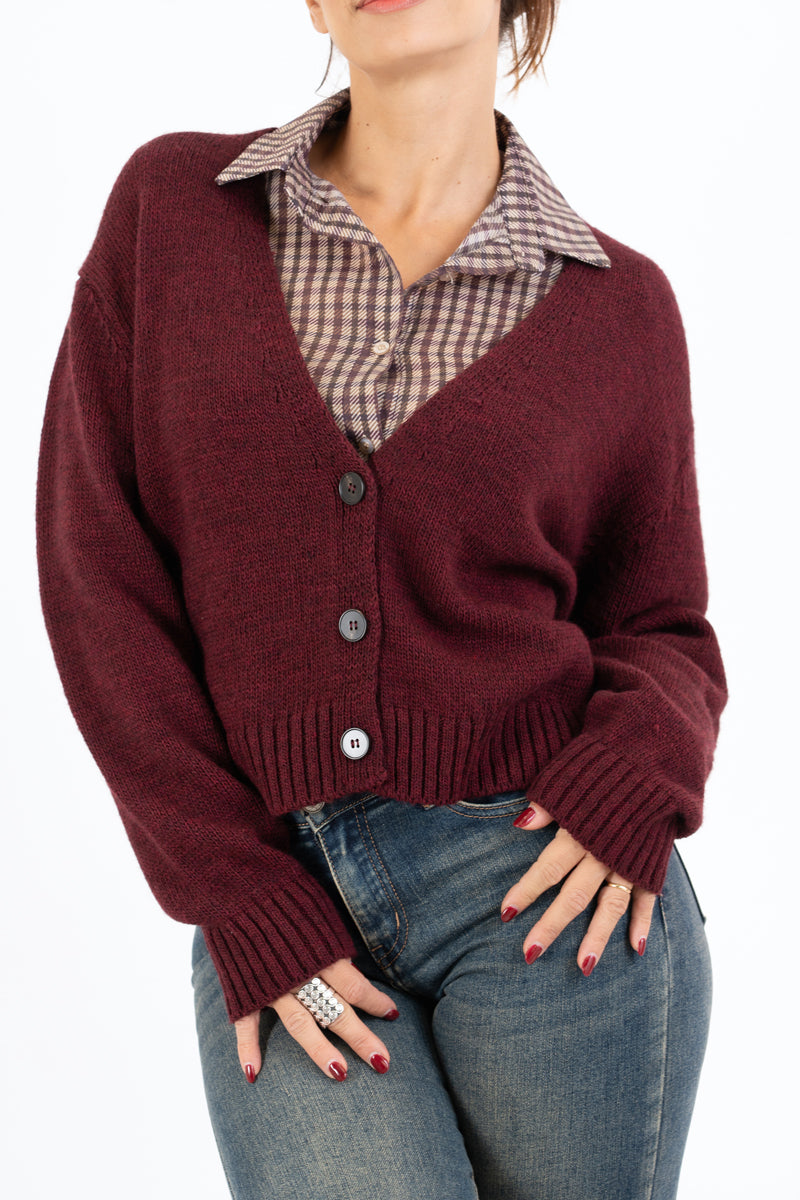 Cardigan SoftMood in misto lana con bottoni