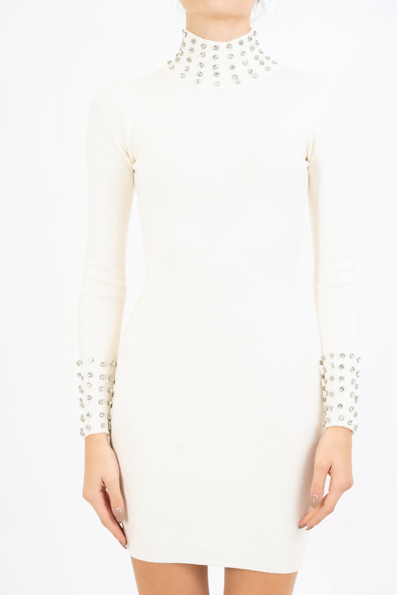 Tubino Shine con strass su collo e polsi