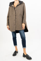 Giacca WoolMix con cappuccio