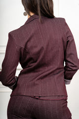 Giacca Windsor Prugna