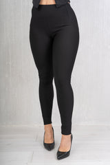 Leggings elasticizzato misto cotone baschina alta