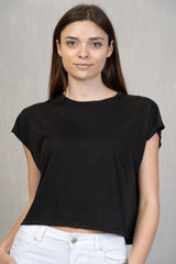 Maglia crop quadrata viscosa leggera