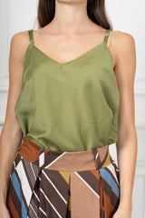 Top Spalline Regolabili in Lyocell Velato