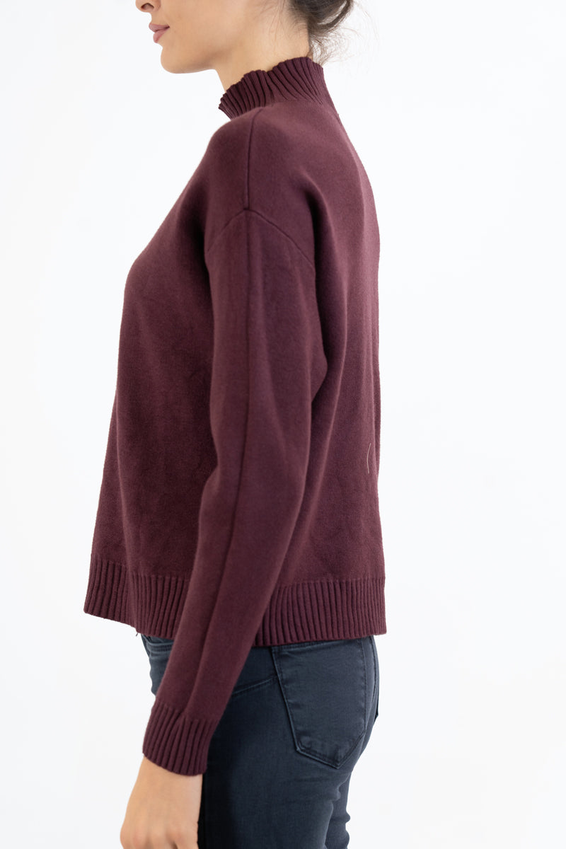 Maglione CozyVibe collo vulcano in misto viscosa