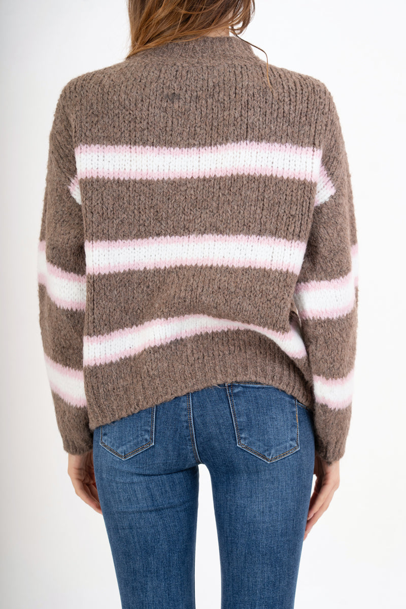 Maglione Wooly Stripe over a righe