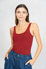 Canotta basic in viscosa elasticizzata