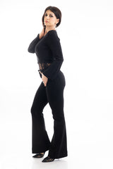 modella indossando Copri spalle scalda-cuore donna in filato misto modal colore