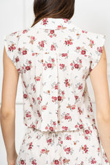 Camicia smanicata in cotone Petite Fleur Vintage