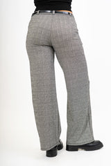 Pantalone dritto in viscosa principe di Galles