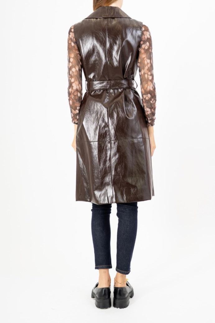 Spolverino Ecopelle Shine Belted