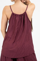 Top EasyWave con scollo arricciato e coulisse con accessori
