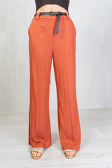 Pantalone palazzo misto lino