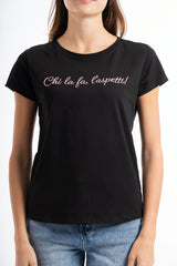 T-shirt ricamata “Chi la fà l'aspetti!”