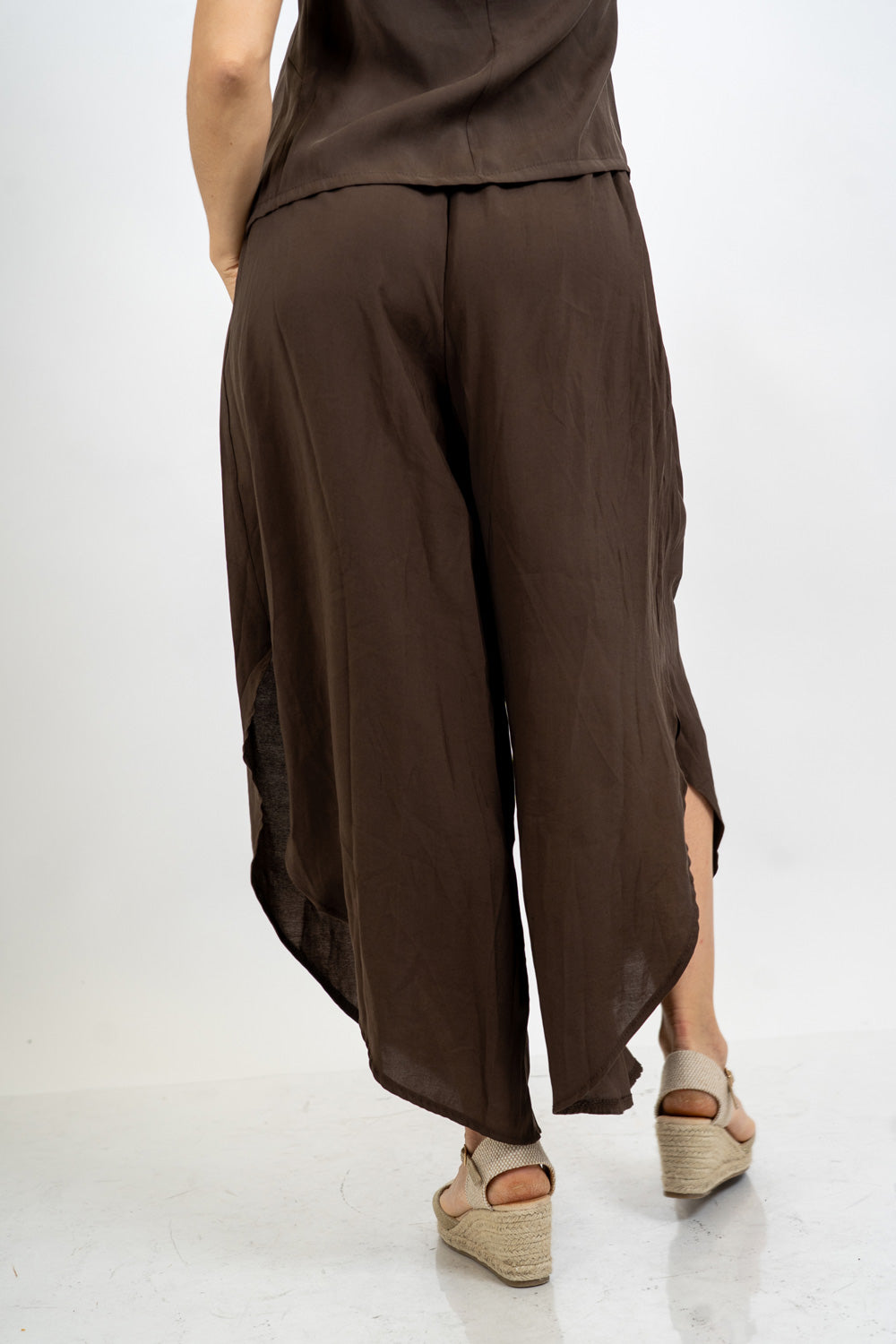 Pantalone ampio fluido in misto viscosa