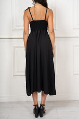 Abito lungo bustier in tela leggera con spalline regolabili Amalfi