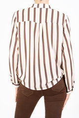 Camicia in georgette LineArt a righe