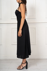 Abito lungo bustier in tela leggera con spalline regolabili Amalfi