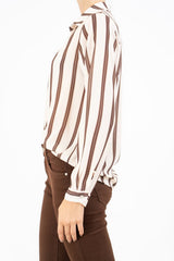 Camicia in georgette LineArt a righe