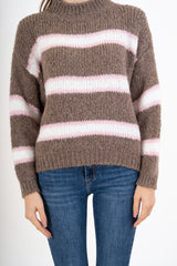 Maglione Wooly Stripe over a righe