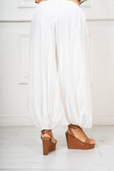 Pantalone Aladin in Viscosa Fiammata Made in Italy