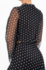 Maglia trasparente effetto palloncino DotBloom con top interno
