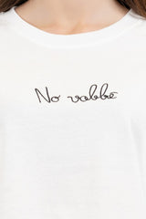 T-shirt scritta cotone “No Vabbè”.