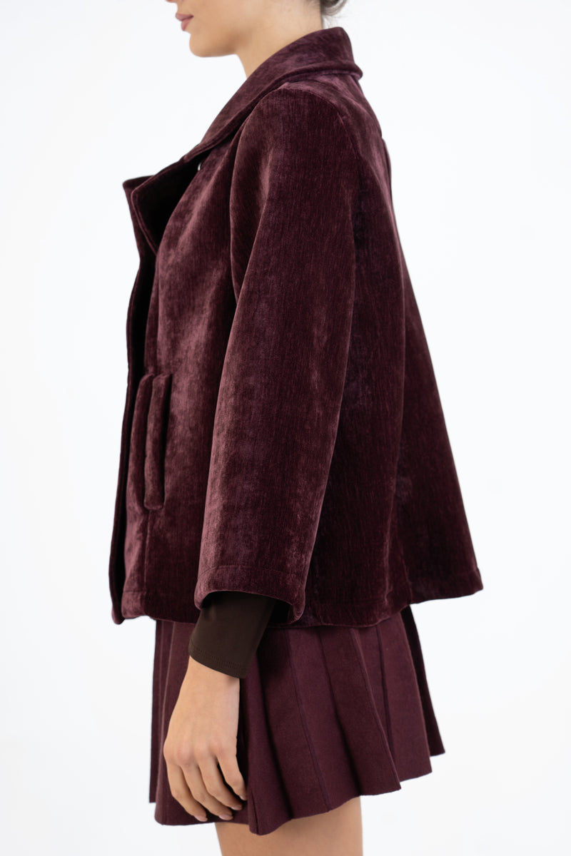 Cappottino VelvetShell corto doppio petto