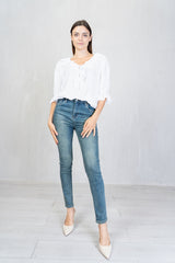 Jeans skinny fit con lavaggio sfumato