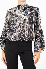 Maglia in georgette velata WildZebra con fodera