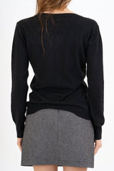 Cardigan in maglia fine con bottoni